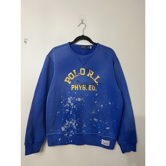 Polo Ralph Lauren Men's M Logo Fleece Sweatshirt Cruise Royal Blue NWT